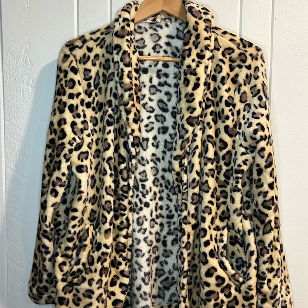 Cheetah Oversize Cosy Jacket Super Soft w pockets coat